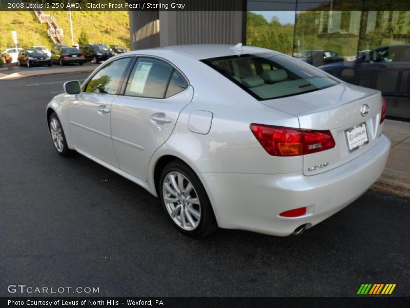 Glacier Frost Pearl / Sterling Gray 2008 Lexus IS 250 AWD