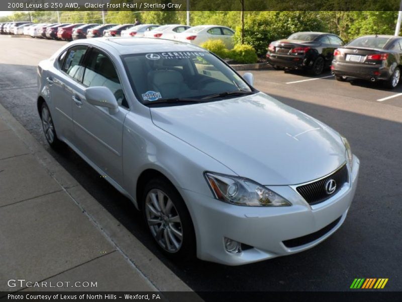 Glacier Frost Pearl / Sterling Gray 2008 Lexus IS 250 AWD