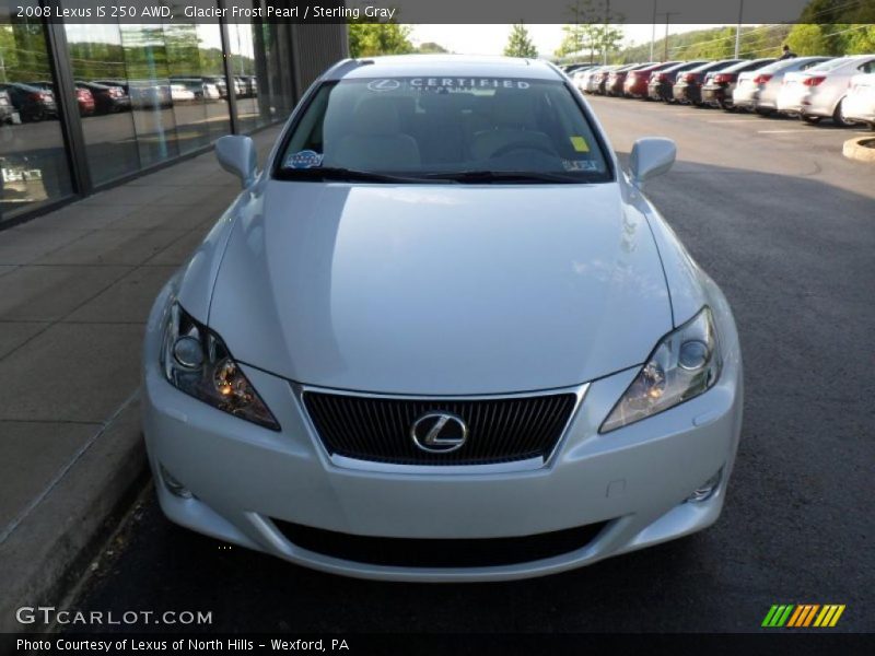 Glacier Frost Pearl / Sterling Gray 2008 Lexus IS 250 AWD