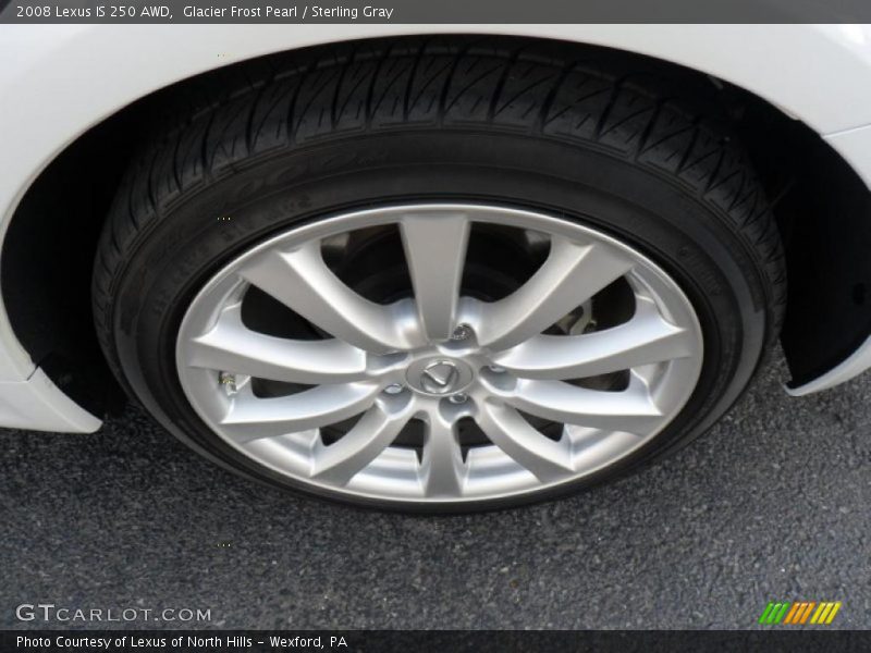 Glacier Frost Pearl / Sterling Gray 2008 Lexus IS 250 AWD