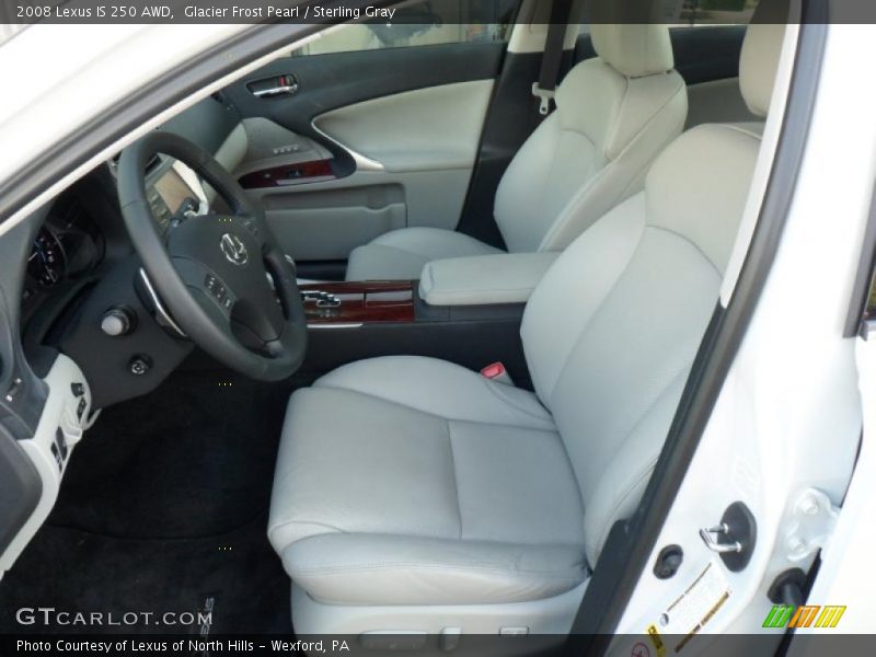 Glacier Frost Pearl / Sterling Gray 2008 Lexus IS 250 AWD