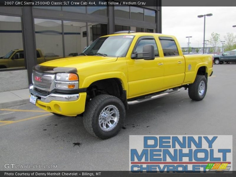 Fleet Yellow / Medium Gray 2007 GMC Sierra 2500HD Classic SLT Crew Cab 4x4