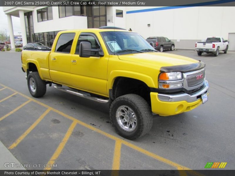Fleet Yellow / Medium Gray 2007 GMC Sierra 2500HD Classic SLT Crew Cab 4x4