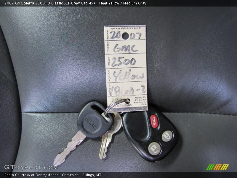 Fleet Yellow / Medium Gray 2007 GMC Sierra 2500HD Classic SLT Crew Cab 4x4