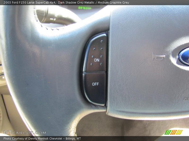 Dark Shadow Grey Metallic / Medium Graphite Grey 2003 Ford F150 Lariat SuperCab 4x4