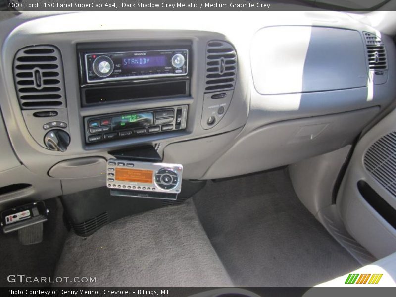 Dark Shadow Grey Metallic / Medium Graphite Grey 2003 Ford F150 Lariat SuperCab 4x4