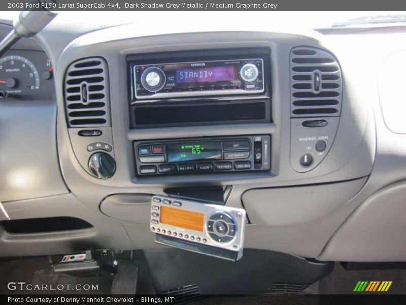 Dark Shadow Grey Metallic / Medium Graphite Grey 2003 Ford F150 Lariat SuperCab 4x4
