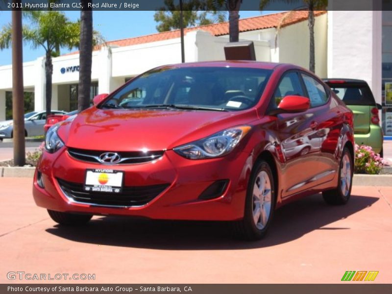 Red Allure / Beige 2011 Hyundai Elantra GLS