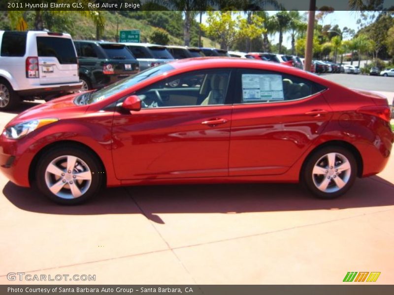 Red Allure / Beige 2011 Hyundai Elantra GLS