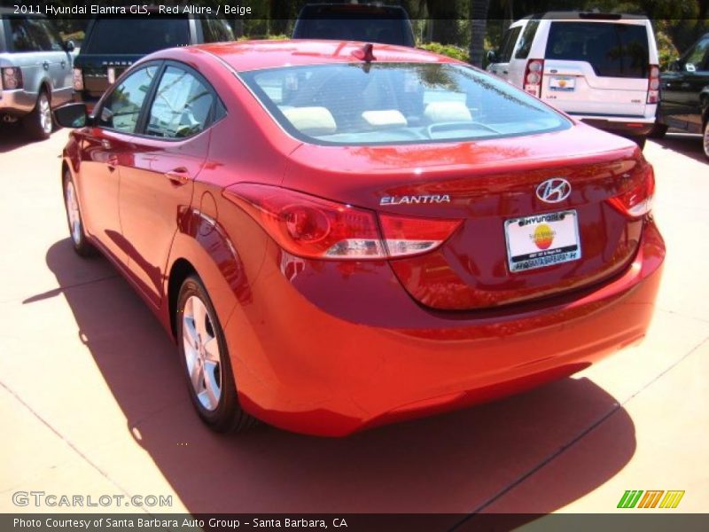 Red Allure / Beige 2011 Hyundai Elantra GLS
