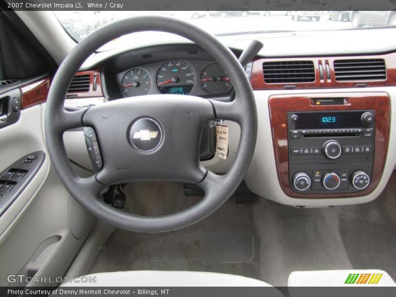 White / Gray 2007 Chevrolet Impala LS