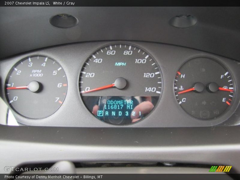 White / Gray 2007 Chevrolet Impala LS