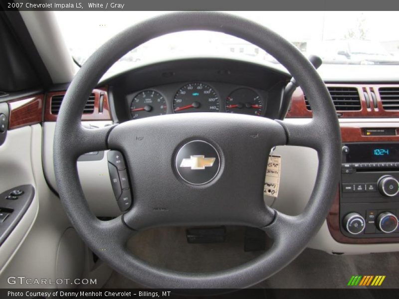 White / Gray 2007 Chevrolet Impala LS