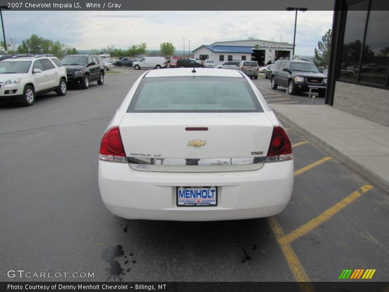 White / Gray 2007 Chevrolet Impala LS