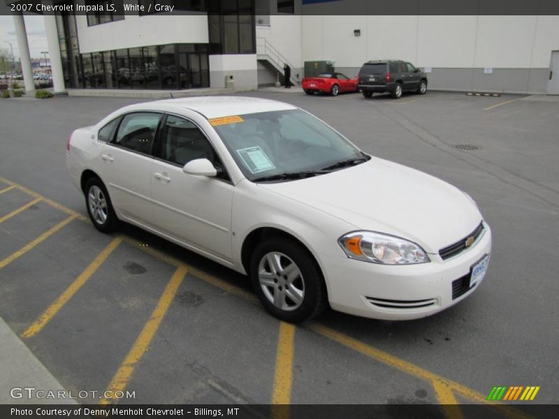 White / Gray 2007 Chevrolet Impala LS