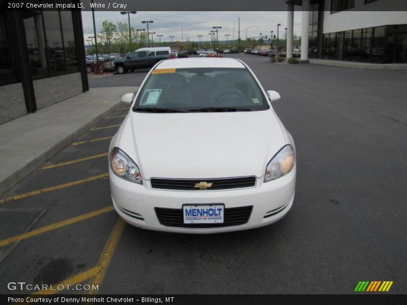 White / Gray 2007 Chevrolet Impala LS