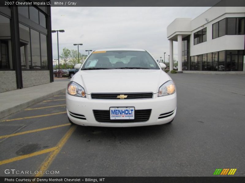 White / Gray 2007 Chevrolet Impala LS