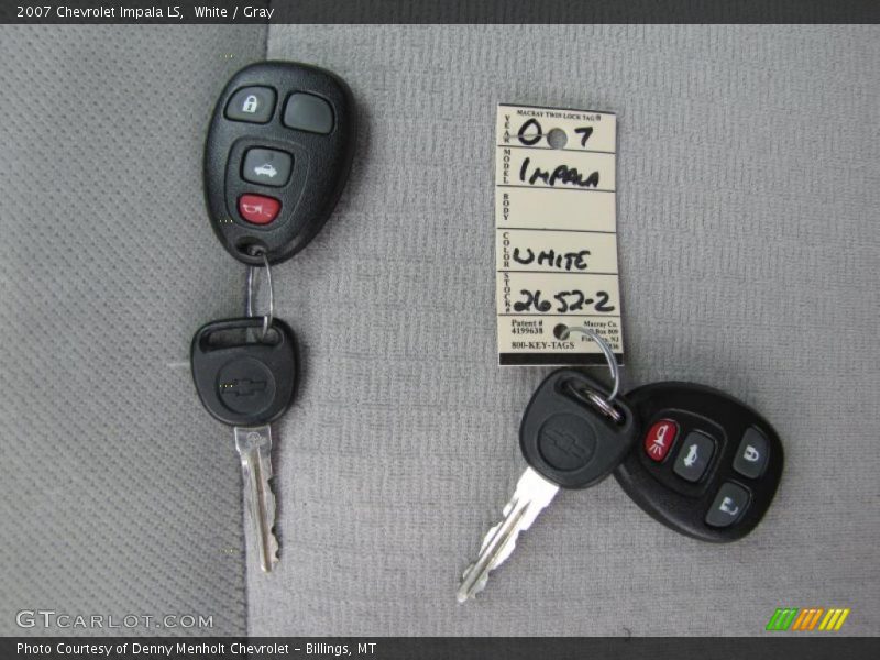 White / Gray 2007 Chevrolet Impala LS