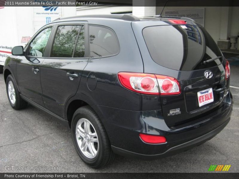Pacific Blue Pearl / Gray 2011 Hyundai Santa Fe GLS