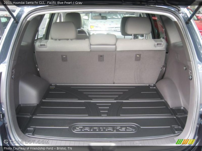 Pacific Blue Pearl / Gray 2011 Hyundai Santa Fe GLS