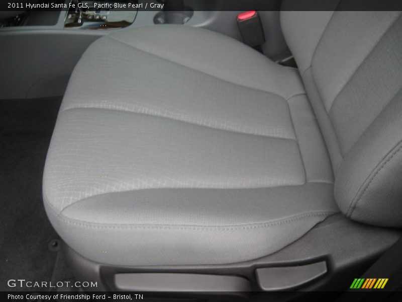 Pacific Blue Pearl / Gray 2011 Hyundai Santa Fe GLS