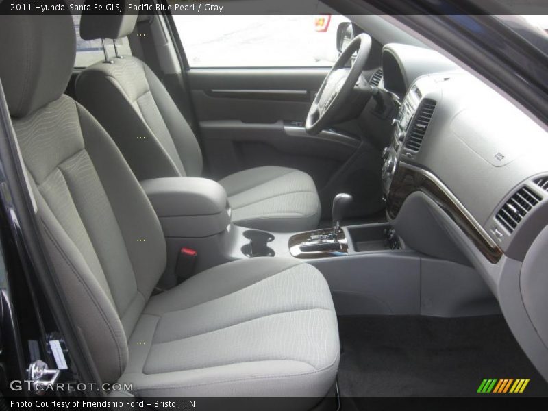 Pacific Blue Pearl / Gray 2011 Hyundai Santa Fe GLS