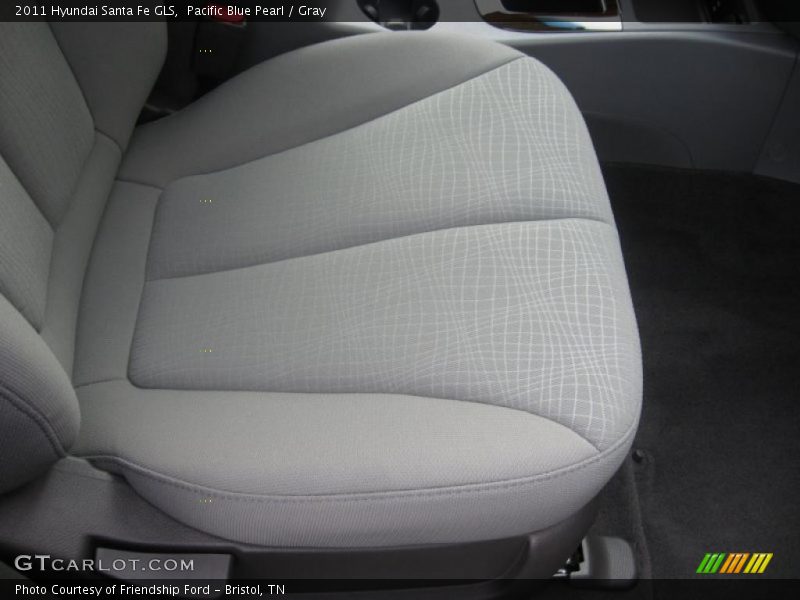 Pacific Blue Pearl / Gray 2011 Hyundai Santa Fe GLS