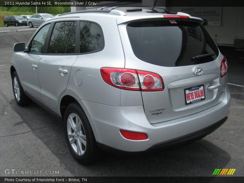 Moonstone Silver / Gray 2011 Hyundai Santa Fe SE