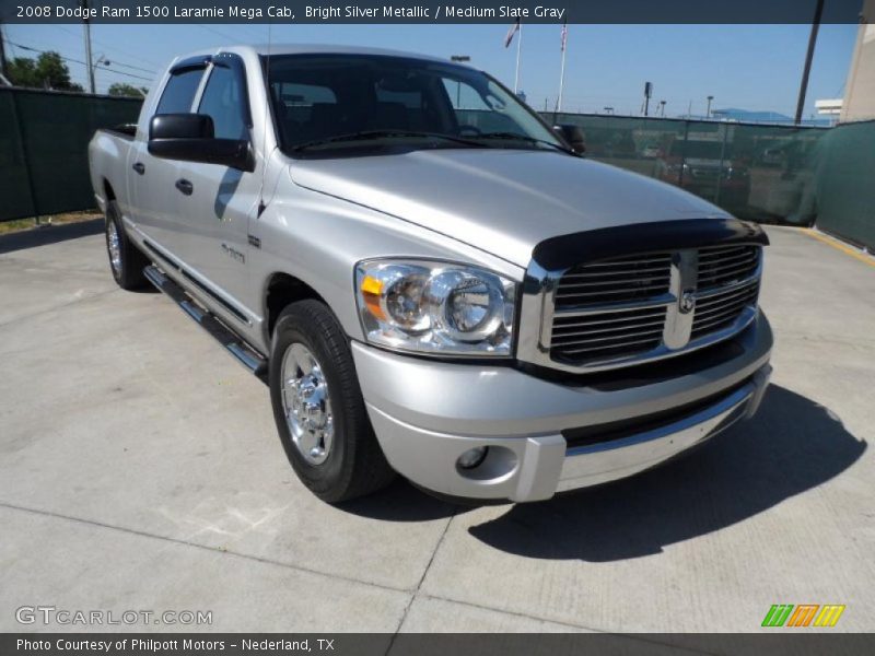 Bright Silver Metallic / Medium Slate Gray 2008 Dodge Ram 1500 Laramie Mega Cab
