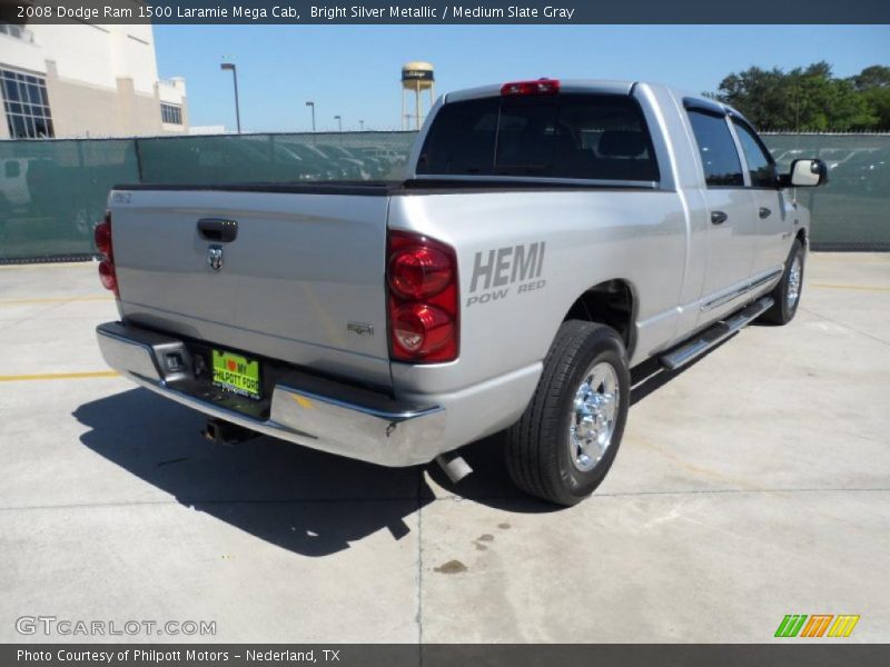 Bright Silver Metallic / Medium Slate Gray 2008 Dodge Ram 1500 Laramie Mega Cab