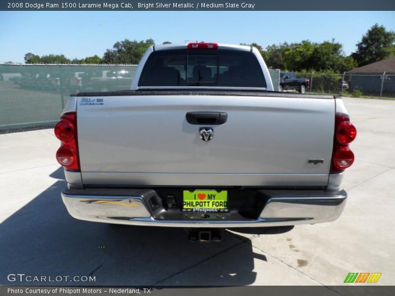 Bright Silver Metallic / Medium Slate Gray 2008 Dodge Ram 1500 Laramie Mega Cab