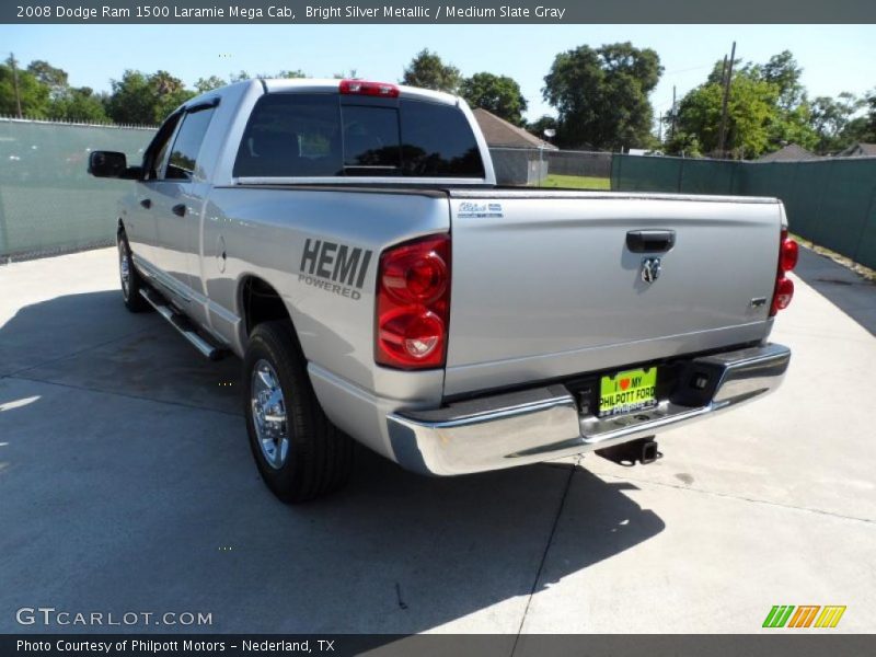 Bright Silver Metallic / Medium Slate Gray 2008 Dodge Ram 1500 Laramie Mega Cab