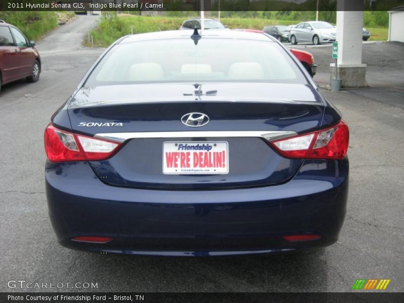 Indigo Blue Pearl / Camel 2011 Hyundai Sonata GLS