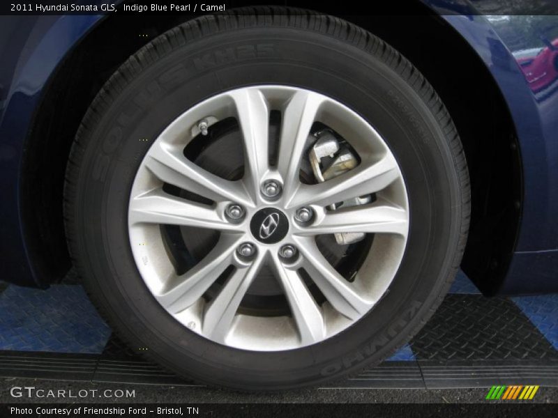 Indigo Blue Pearl / Camel 2011 Hyundai Sonata GLS