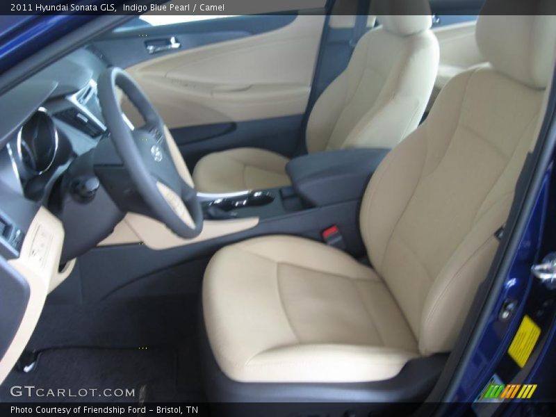 Indigo Blue Pearl / Camel 2011 Hyundai Sonata GLS