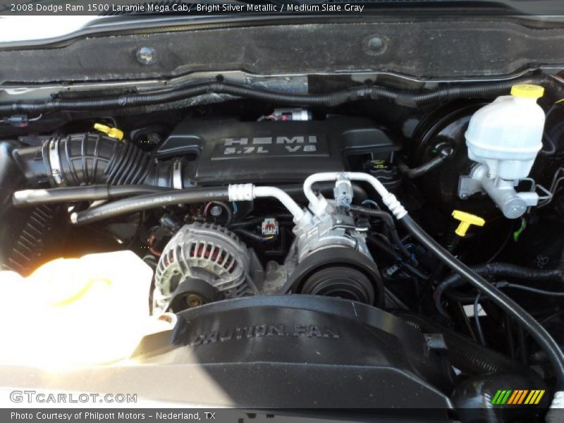 Bright Silver Metallic / Medium Slate Gray 2008 Dodge Ram 1500 Laramie Mega Cab
