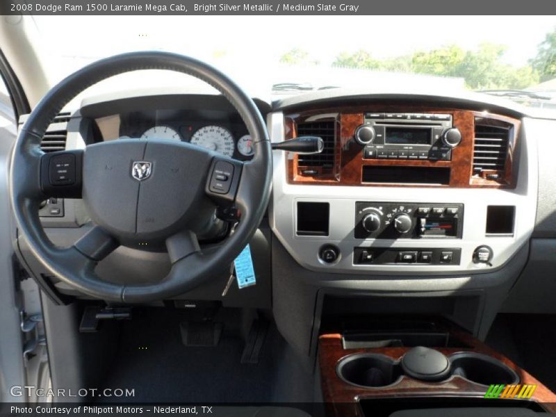Bright Silver Metallic / Medium Slate Gray 2008 Dodge Ram 1500 Laramie Mega Cab