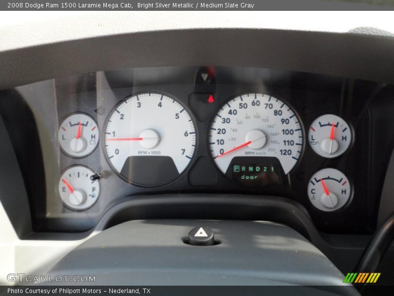 Bright Silver Metallic / Medium Slate Gray 2008 Dodge Ram 1500 Laramie Mega Cab