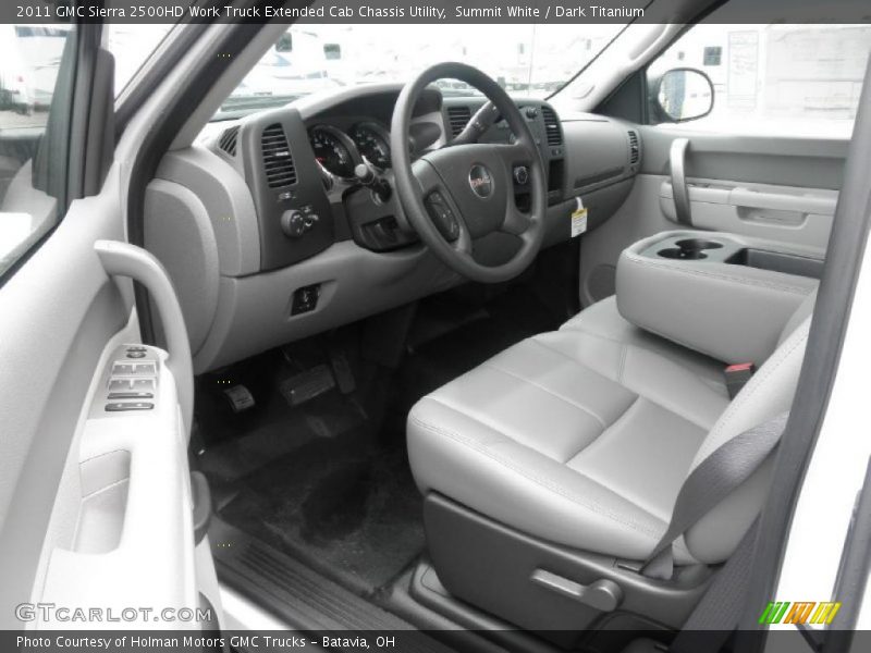  2011 Sierra 2500HD Work Truck Extended Cab Chassis Utility Dark Titanium Interior