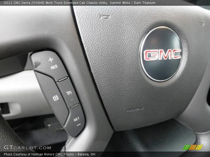 Summit White / Dark Titanium 2011 GMC Sierra 2500HD Work Truck Extended Cab Chassis Utility