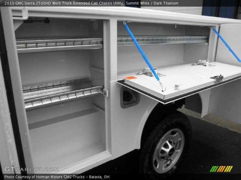 Summit White / Dark Titanium 2011 GMC Sierra 2500HD Work Truck Extended Cab Chassis Utility