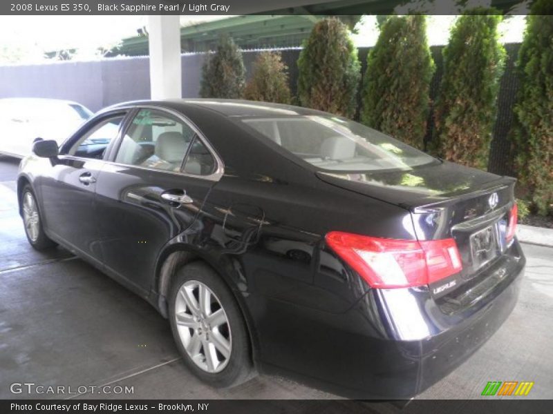 Black Sapphire Pearl / Light Gray 2008 Lexus ES 350