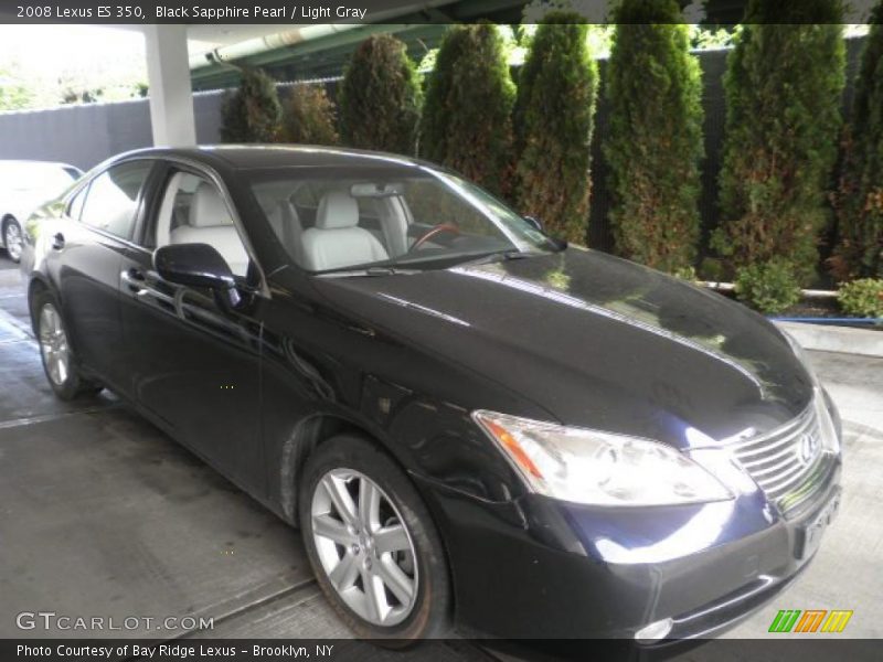 Black Sapphire Pearl / Light Gray 2008 Lexus ES 350
