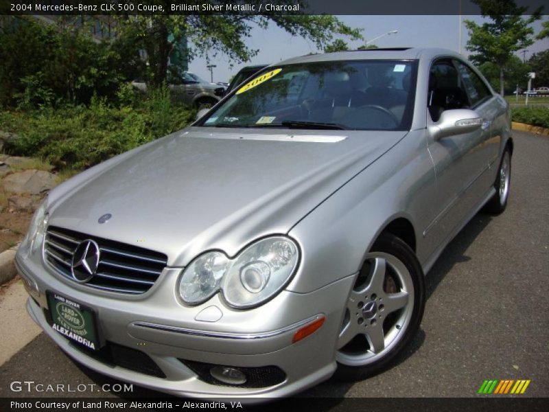 Brilliant Silver Metallic / Charcoal 2004 Mercedes-Benz CLK 500 Coupe