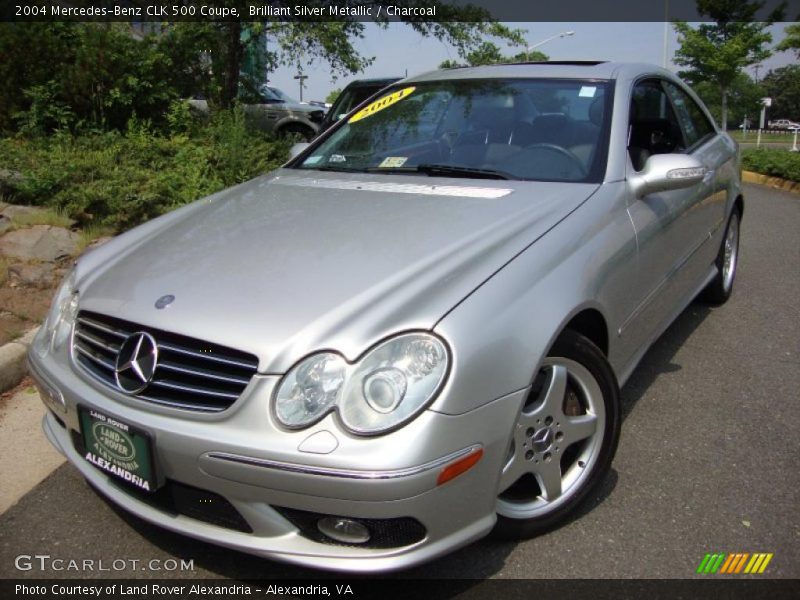 Brilliant Silver Metallic / Charcoal 2004 Mercedes-Benz CLK 500 Coupe
