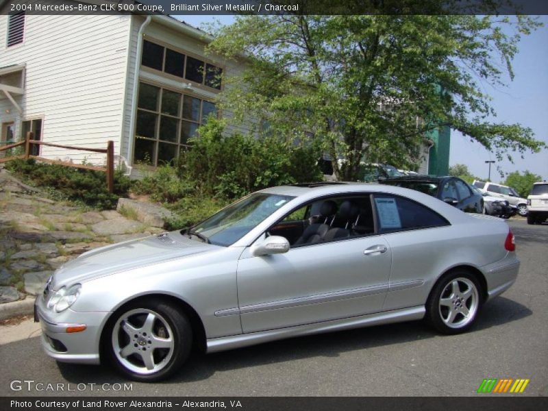 Brilliant Silver Metallic / Charcoal 2004 Mercedes-Benz CLK 500 Coupe