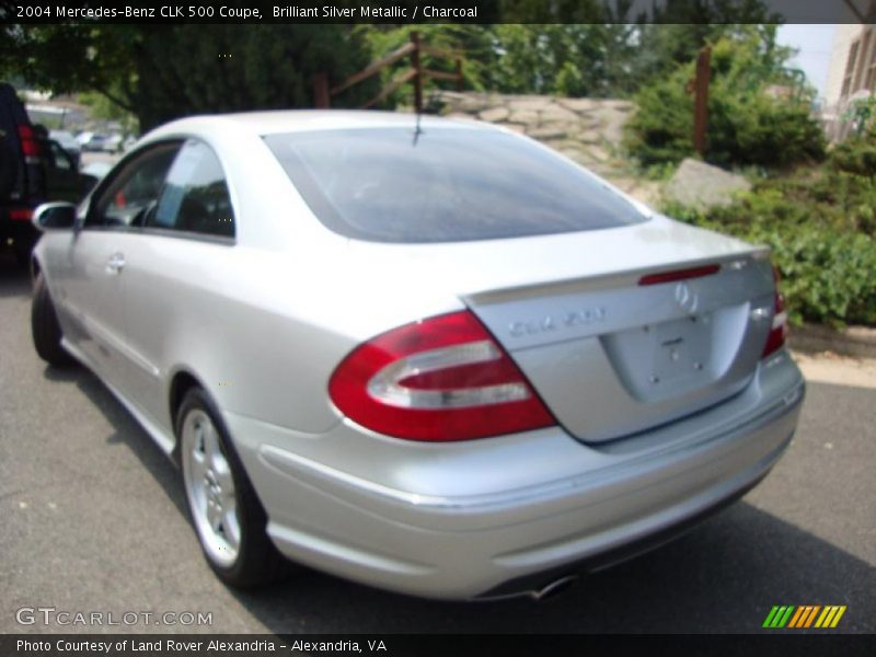 Brilliant Silver Metallic / Charcoal 2004 Mercedes-Benz CLK 500 Coupe