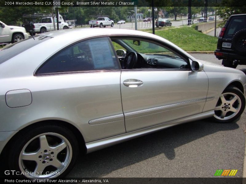 Brilliant Silver Metallic / Charcoal 2004 Mercedes-Benz CLK 500 Coupe