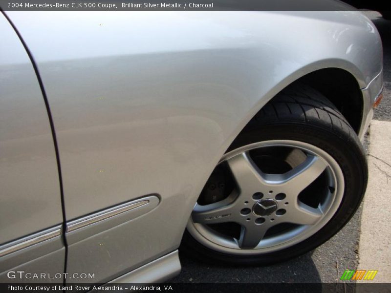 Brilliant Silver Metallic / Charcoal 2004 Mercedes-Benz CLK 500 Coupe