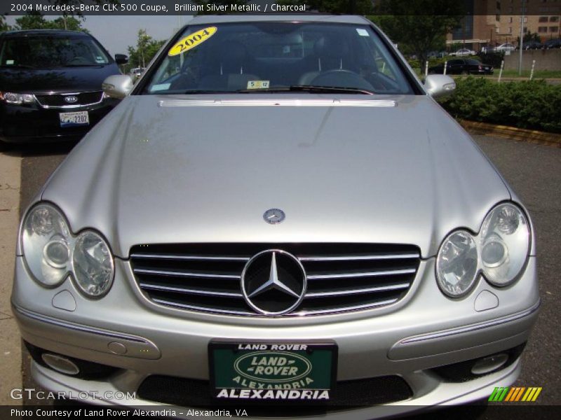 Brilliant Silver Metallic / Charcoal 2004 Mercedes-Benz CLK 500 Coupe